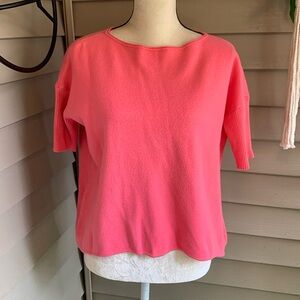 St. John wool/rayon boatneck pullover sweater.